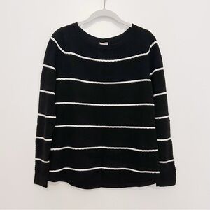 Chico’s Textured Stripe Bateau-Neck Sweater